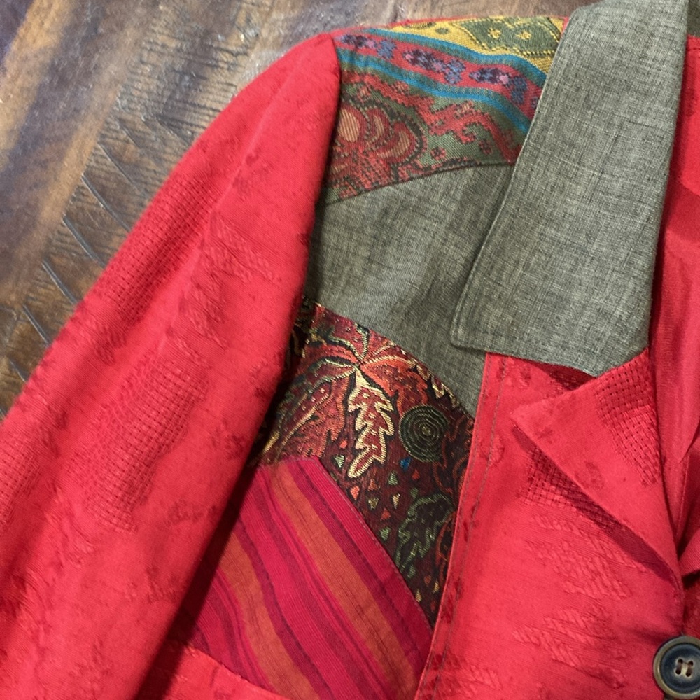 Canvasbacks Red Patchwork Jacket 8 - image 7